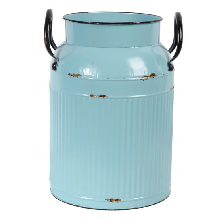 DEC-10N Metalowa Kanka Vintage Miętowa z Efektem Postarzania 27x18x13 cm - obrazek 1