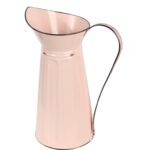 Dzban Dekoracyjny Vintage do Kwiatów Koloru Pudrowego Różu z Efektem Postarzania - obrazek 2