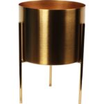 ZŁOTA OSŁONKA METALOWA NA TRZECH NÓŻKACH 17 CM