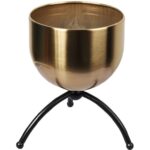 Złota Osłonka Metalowa na Trzech Nóżkach 20cm - obrazek 2