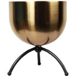 ZŁOTA OSŁONKA METALOWA NA TRZY NOGI 23 CM - obrazek 2