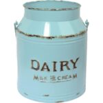 Dekoracyjna Metalowa Kanka Vintage w Kolorze Miętowym 43x18x23 cm - obrazek 2