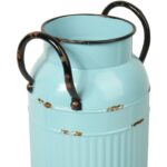 Metalowa Kanka Dekoracyjna w Kolorze Miętowym, Styl Vintage, 21x13 cm - obrazek 2