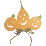 Trójka Brokatowych Dyni - Zawieszka Pomarańczowa