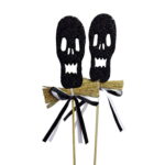 Dwa duszki piki w kolorze czarnym z brokatem 30x10cm