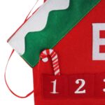 KALENDARZ ADWENTOWY DOMEK Z FILCU 60 CM - ŚWIĄTECZNA DEKORACJA Z 24 SKRYTKAMI - obrazek 2