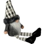 SKRZAT Świąteczny Krasnal GNOM Ozdoba Świąteczna Prezent 23 cm SZARY - obrazek 3