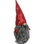 Skrzat w Czerwono-Szarej Czekinowej Czapie 40 cm - obrazek 2