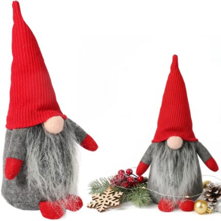SKRZAT Świąteczny Krasnal GNOM Ozdoba Świąteczna Prezent 30 cm