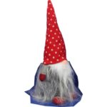 Figurka Krasnala Skrzat w Czapie Szary 30 cm - obrazek 2