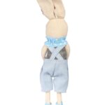 Zając Wielkanocny Stojący Niebieski z Różowym Serduszkiem 40cm - obrazek 3