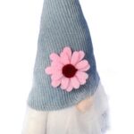 Niebieski Skrzat Wiosenny z Brodą 17 cm - Dekoracja Wielkanocna - obrazek 2