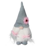 Wiosenny Skrzat z Warkoczykami i Niebieską Czapeczką - Dekoracja Wielkanocna, 17 cm