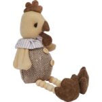 KURA PLUSZOWA FIGURKA SIEDZĄCA BRĄZOWA - obrazek 2