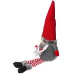 Skrzat Bożonarodzeniowy z Zwisającymi Nogami 38/55 cm - Dekoracja Świąteczna Czerwona - obrazek 3