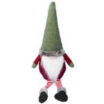 Zielony skrzat z zwisającymi nogami 55 cm - Dekoracja Świąteczna