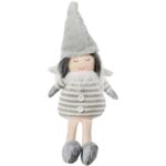 Pluszowy Anioł Siedzący ze Zwisającymi Nogami 40cm - Kolor Szary - obrazek 2