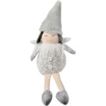 Pluszowy Anioł Siedzący ze Zwisającymi Nogami 42cm – Kolor Szary - obrazek 2