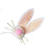 OPASKA NA GŁOWĘ Z GŁOWĄ ZAJĄCA RÓŻOWA - obrazek 2