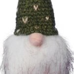 Skrzat Bożonarodzeniowy z Zieloną Czapą i Brodą - Dekoracja Świąteczna 20 cm - obrazek 2