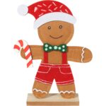 Świąteczna Figurka z Filcu Ciasteczkowy Ludzik PIERNIK 20 cm - obrazek 2