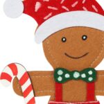 Świąteczna Figurka z Filcu Ciasteczkowy Ludzik PIERNIK 20 cm - obrazek 3