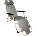 Leżak Ogrodowy Oxford z Regulacją Pozycji - Wzmacniany, Składany, Kolor Złoty - obrazek 2