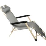 Leżak Ogrodowy Oxford z Regulacją Pozycji - Wzmacniany, Składany, Kolor Złoty - obrazek 3