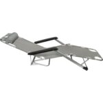 OXFORD LEŻAK FOTEL OGRODOWY WZMOCNIONY SKŁADANY SILVER - obrazek 3