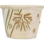 Świąteczna osłonka z ceramiki kremowa KOKARDKI 9 cm - obrazek 2