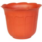 Doniczka Ogrodowa Kształt Kwiatu 18cm - Kolor Ceglany - obrazek 2