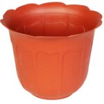 Doniczka Ogrodowa Kształt Kwiatu 18cm - Kolor Ceglany