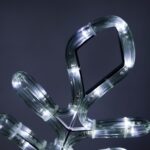 Świetlna Dekoracja Neonowa w Kształcie Śnieżynki 56cm do Użytku Zewnętrznego IP 44, 220V, Biała - obrazek 2