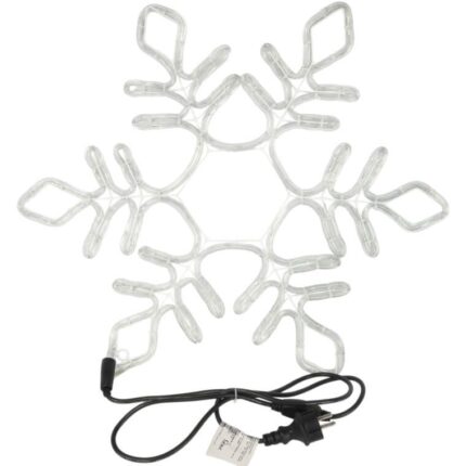 BOŻONARODZENIOWA DEKORACJA Z WĘŻA ŚWIETLNEGO LED- ŚNIEŻYNKA 56 CM