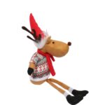 Pluszowy Renifer w Świątecznym Ubraniu 70cm - Beżowo-Brązowy Prezent Świąteczny - obrazek 3