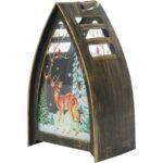 LAMPION ŚWIĄTECZNY LATARENKA DEKORACJA ŚWIETLNA LED BOŻE NARODZENIE RENIFER - obrazek 2