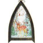 LAMPION ŚWIĄTECZNY LATARENKA DEKORACJA ŚWIETLNA LED BOŻE NARODZENIE RENIFER - obrazek 3