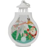 LAMPION ŚWIĄTECZNY LATARENKA DEKORACJA ŚWIETLNA LED BOŻE NARODZENIE z mikołajem - obrazek 2