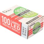 Biały Girlanda LED na baterie, 100 Lamp Choinkowych w kształcie Łezek, Energooszczędne - obrazek 2