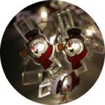 LAMPKI 10 LED GŁOWA BAŁWANKA NA KLAMERKACH - obrazek 2