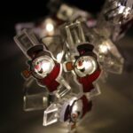 LAMPKI 10 LED GŁOWA BAŁWANKA NA KLAMERKACH - obrazek 3