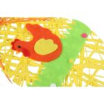 ZAWIESZKA JAJKO WIELKANOCNE Z RAFII 15CM POMARAŃCZOWE - obrazek 3