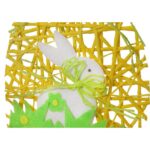 Żółte Jajko Wielkanocne z Rafii - Zawieszka Dekoracyjna 20x15 cm - obrazek 2