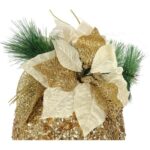 DUŻA DEKORACJA ŚWIĄTECZNA - KULA 30 CM ZAWIESZKA ZŁOTA - obrazek 2