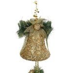 DUŻA DEKORACJA ŚWIĄTECZNA - 4 DZWONY ZAWIESZKA ZŁOTA - obrazek 3
