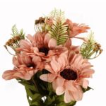 BUKIET 11 GERBER Z DODATKAMI KOLOR BRĄZOWY - obrazek 2