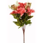 BUKIET 11 GERBER Z DODATKAMI KOLOR RÓŻOWY