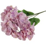 Sztuczne Hortensje w Odcieniu Fioletu - Bukiet 4 Sztuk o Wysokości 50 cm - obrazek 3