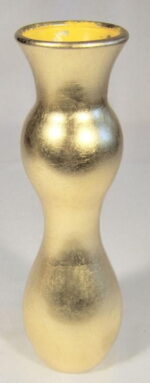 Złoty Wazon Ceramiczny o Wysokości 30 cm i Średnicy 9 cm - obrazek 2