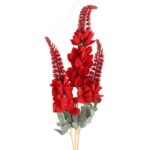 GLICYNIA GAŁĄZKA 3 KWIATÓW 96 CM KOLOR CZERWONY